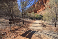 Simpsons Gap walk path Simpsons Gap West Macdonnell near Alice Springs - Courtesy of the M Hutchinson collection to Central Australia visit.