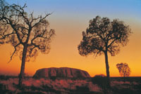 Uluru also known as Ayers Rock at Uluru - Ayers Rock courtesy of Tourism NT for the promotion of travel to Uluru