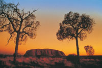 Uluru  previously known as Ayers Rock  -for the promtion of Aboriginal Cutlural tourism - we do not recommend the climbing of the rock at this site