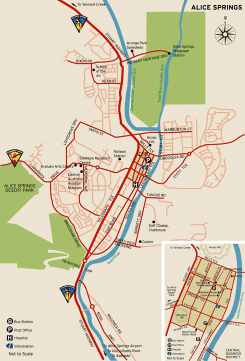 Map of Alice Springs