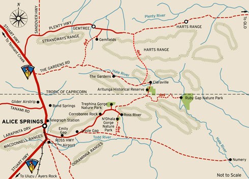 Harts Range Map