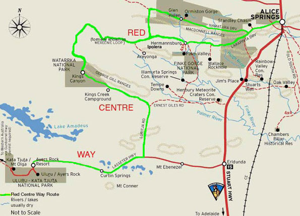 Mereenie loop map